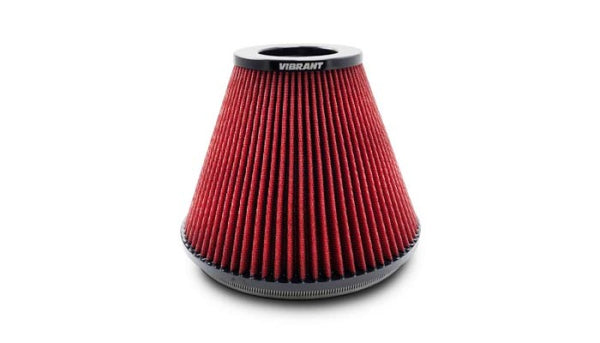 Vibrant 8.75in Inlet I.D. x 8.50in Height Bellmouth Velocity Stack Classiic Performance Air Filter - Bull Strap