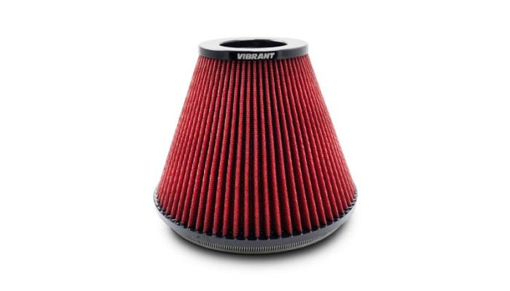 Vibrant 8.75in Inlet I.D. x 8.50in Height Bellmouth Velocity Stack Classiic Performance Air Filter - Bull Strap