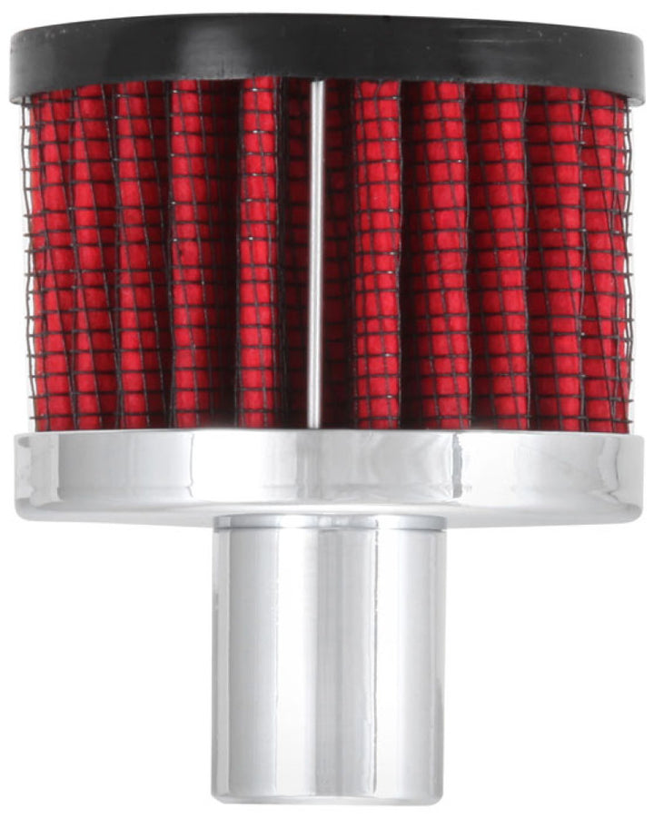 K&N Steel Base Crankcase Vent Filter .75in Vent OD x 2in OD x 1.5in Height - Bull Strap