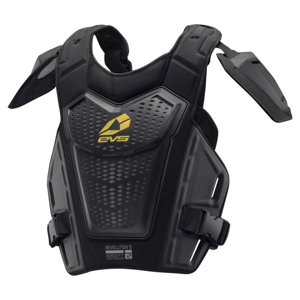 EVS Revo 5 Roost Deflector Black/Hiviz - Small/Medium - Bull Strap