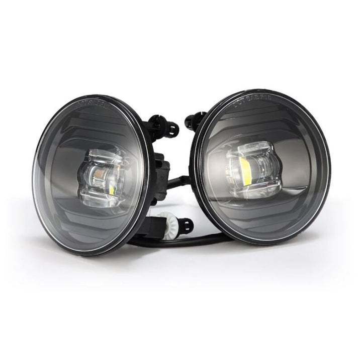 AlphaRex Universal Chevrolet/GMC/Pontiac DoubleTap Dual Color LED Projector Fog Lights - White/Amber - Bull Strap