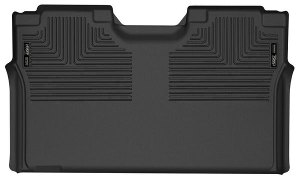 Husky Liners 15-17 Ford F-150 SuperCrew X-Act Contour Black 2nd Seat Floor Liners (Full Coverage) - Bull Strap
