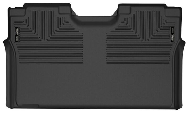 Husky Liners 15-17 Ford F-150 SuperCrew X-Act Contour Black 2nd Seat Floor Liners (Full Coverage) - Bull Strap