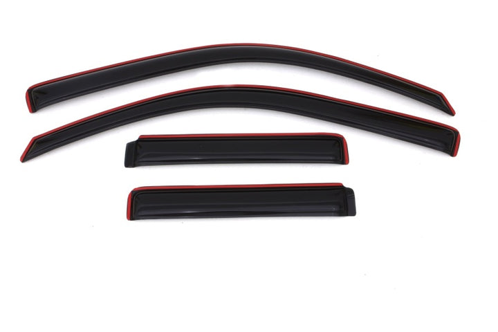 AVS 02-09 Chevy Trailblazer Ventvisor In-Channel Front & Rear Window Deflectors 4pc - Smoke - Bull Strap