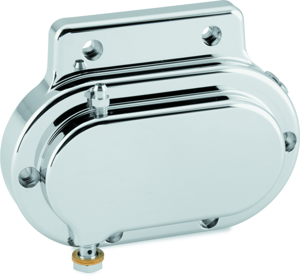 Twin Power 87-06 Big Twin Exc 06 Dyna Chrome Hydraulic Clutch Transmission End Cover - Bull Strap