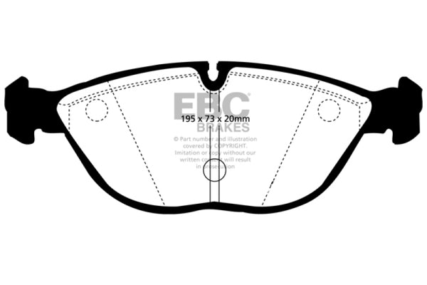 EBC 04-06 Audi TT Quattro 3.2 Yellowstuff Front Brake Pads - Bull Strap