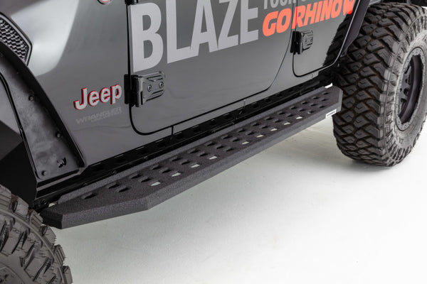Go Rhino 18-20 Jeep Wrangler JLU RB20 Complete Kit w/RB20 + Brkts - Bull Strap