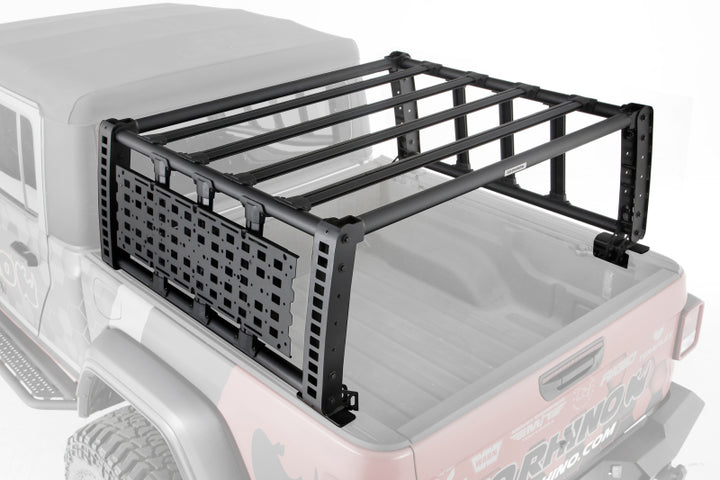 Go Rhino 19-21 Jeep Gladiator XRS Overland Xtreme Rack - Black - Bull Strap
