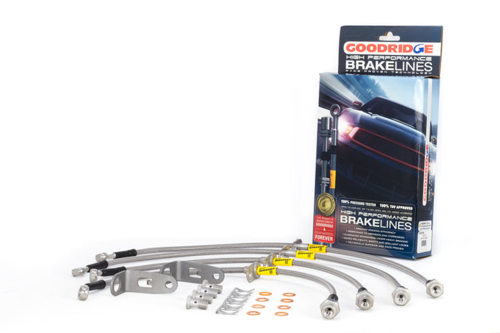 Goodridge 06-11 Honda Civic (Rear Disc Models) Stainless Steel Brake Line Kit - Bull Strap