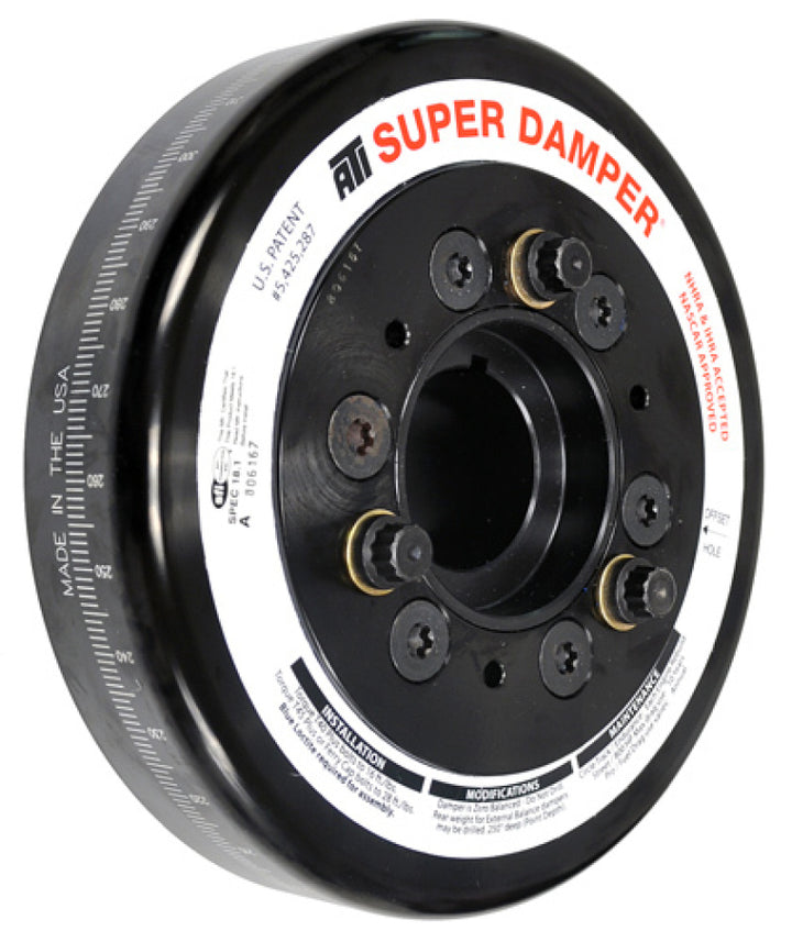 ATI Damper - 7.10 - ST - 8 Grv - 99-03 Ford 7.3 Powerstroke - Ext Bal - 5 Ring - Diesel - OEM Dia - Bull Strap