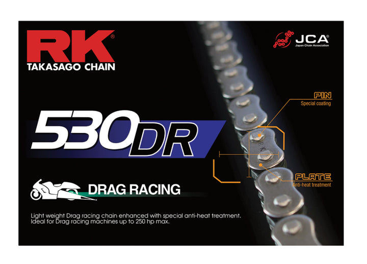 RK Chain 530DR-150 - Natural - Bull Strap