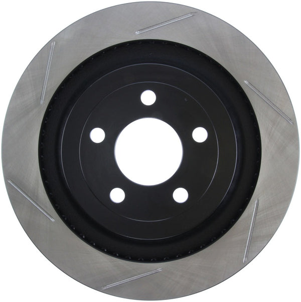 StopTech 2015 Ford Mustang GT w/ Brembo Brakes Right Rear Slotted Brake Rotor - Bull Strap