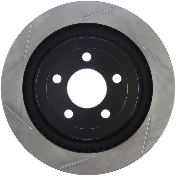 StopTech 2015 Ford Mustang GT w/ Brembo Brakes Right Rear Slotted Brake Rotor - Bull Strap