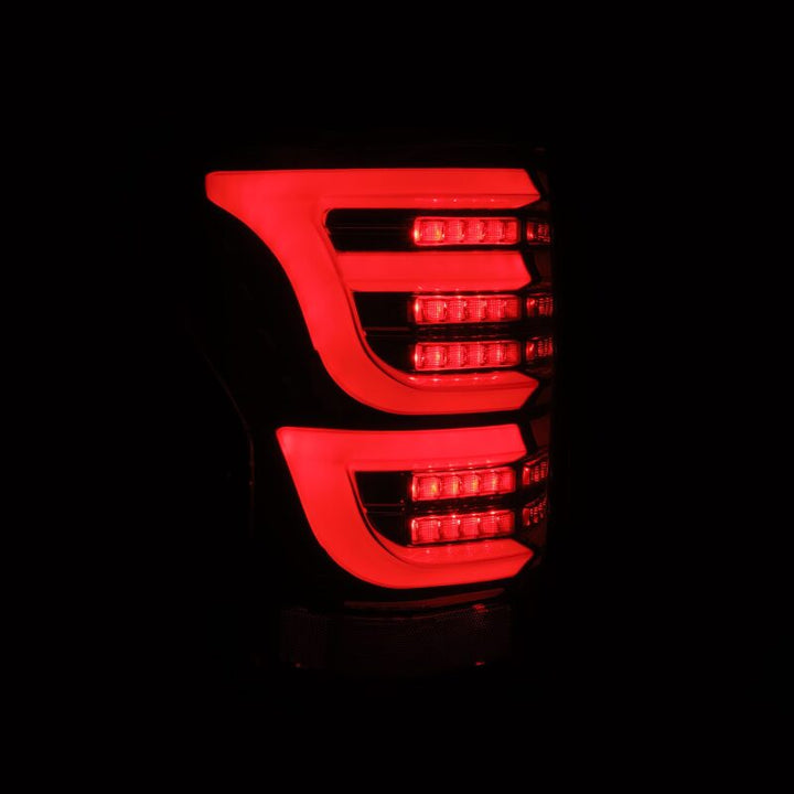 AlphaRex 07-13 Toyota Tundra LUXX-Series LED Tail Lights Alpha-Black - Bull Strap