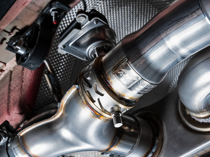 AWE Tuning BMW F8X M3/M4 SwitchPath Catback Exhaust - Diamond Black Tips - Bull Strap