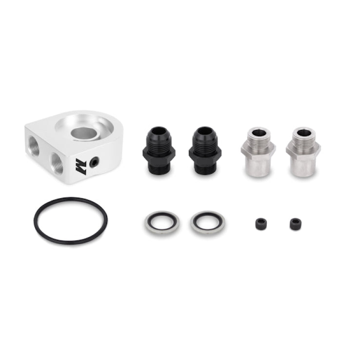 Mishimoto Universal 10 Row Oil Cooler Kit (Metal Braided Lines) - Bull Strap