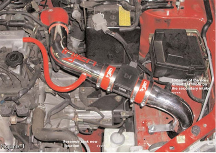Injen 01-03 Protege 5 MP3 Polished Cold Air Intake - Bull Strap