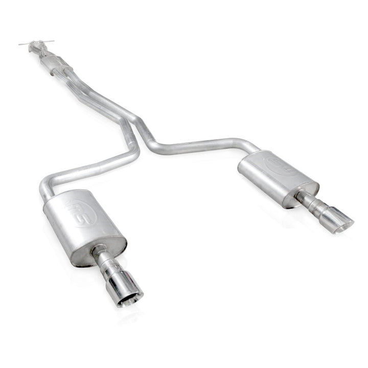 Stainless Works 2010-18 Ford Taurus SHO V6 2-1/2in Catback Chambered Mufflers X-Pipe - Bull Strap