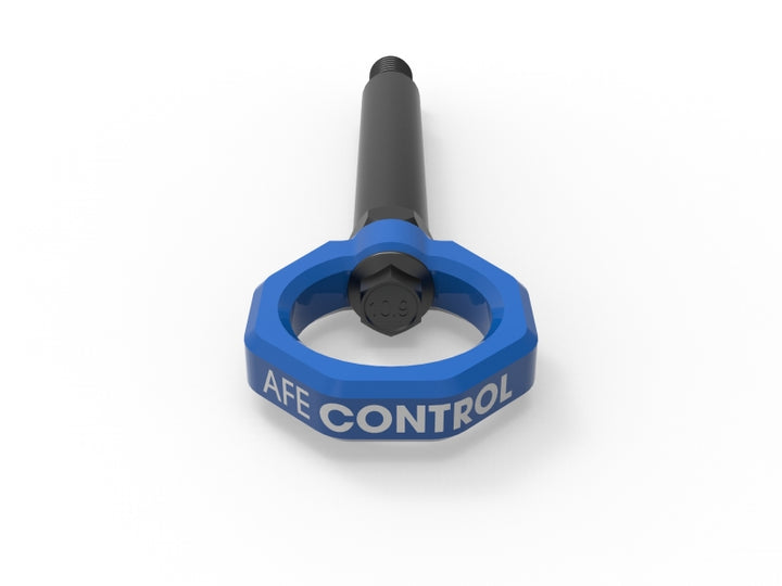 aFe 23-25 BMW M2 (G87) CONTROL Front / Rear Tow Hook - Blue - Bull Strap