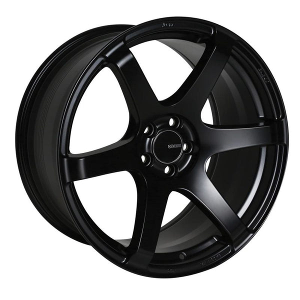 Enkei T6S 18x8 35mm Offset 5x114.3 Bolt Pattern 72.6 Bore Matte Black Wheel - Bull Strap