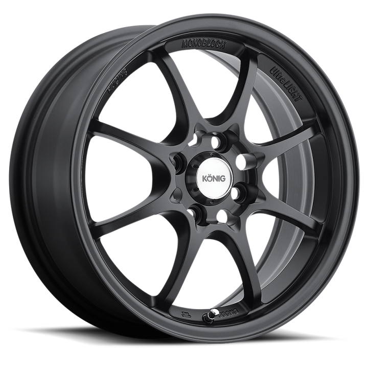 Konig Helium 15x6.5 4x100 ET40 Flat Black - Bull Strap