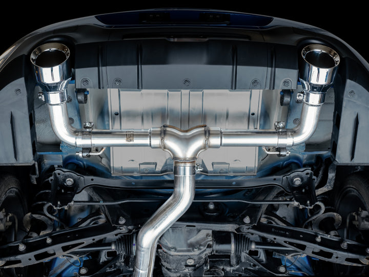 AWE Subaru BRZ/ Toyota GR86/ Toyota 86 Track Edition Cat-Back Exhaust- Chrome Silver Tips - Bull Strap