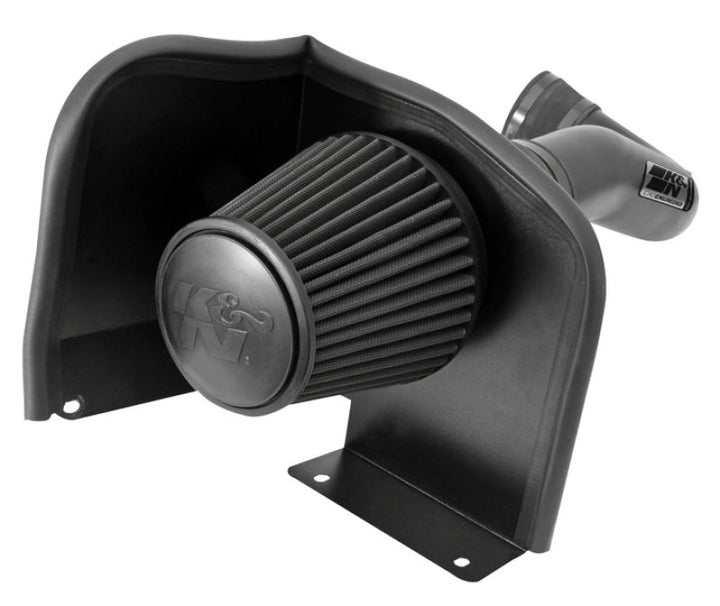 K&N 07-08 Chevy Silverado 1500 4.8L/5.3L V8 / 07-08 GMC Yukon 4.8L/5.3L V8 Black Perf Intake Kit - Bull Strap