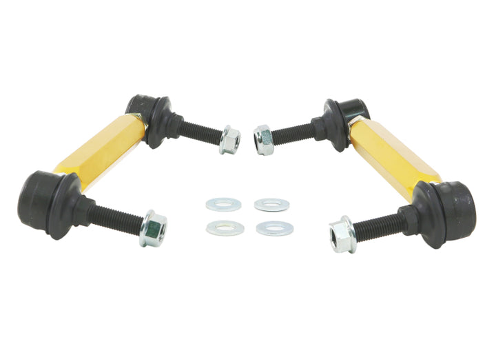 Whiteline Universal Sway Bar End Link Kit - 175-200mm Heavy Duty Adjustable - 10mm Ball Studs - Bull Strap