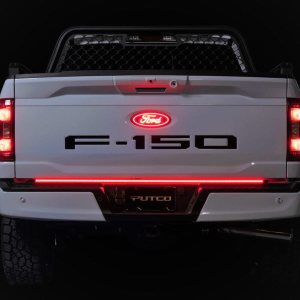Putco 23-24 Ford SuperDuty F-250/F-350/F-450 60In Freedom Tailgate Bars w/ LED Taillamps Blade - Bull Strap