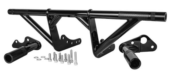 Burly Brand 18-Up M8 Softail Brawler Kit Front and Rear - Black - Bull Strap