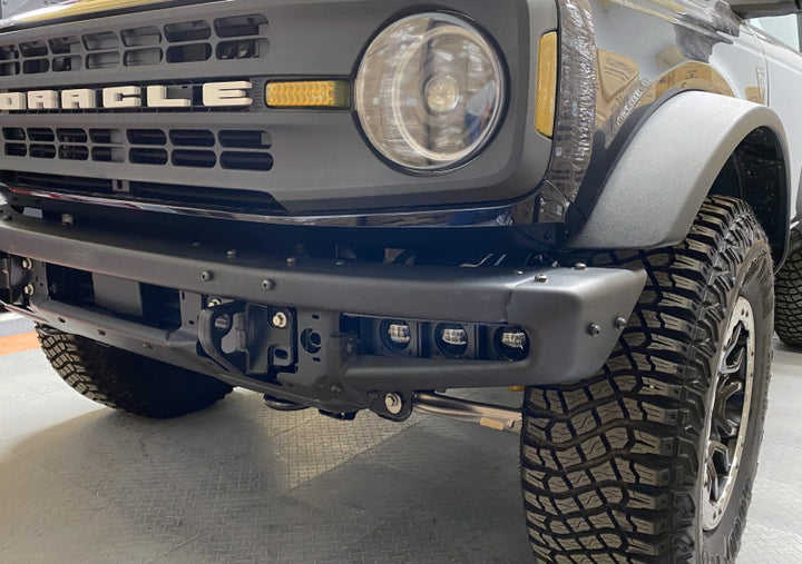 ORACLE Lighting 21-22 Ford Bronco Triple LED Fog Light Kit for Steel Bumper - White - Bull Strap