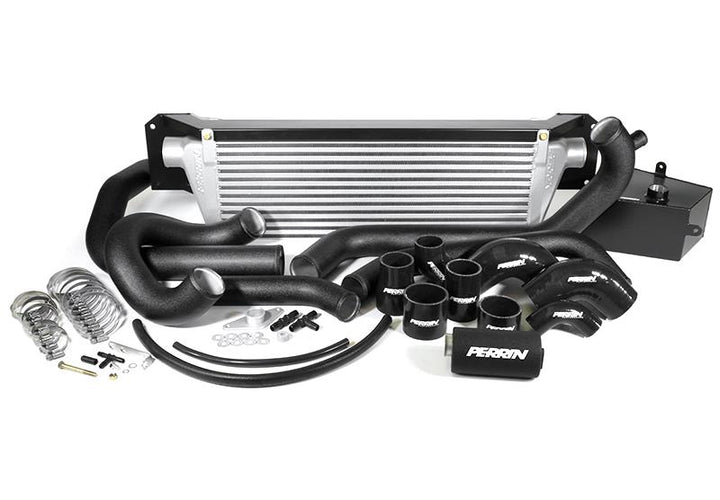 PERRIN 15-21 Subaru STI Front Mount Intercooler Boost Tubes + Hardware - Black Tubes - Bull Strap