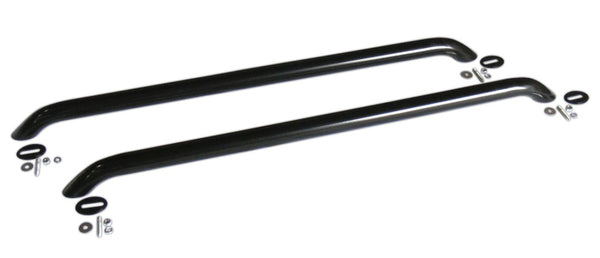 Go Rhino Bed Rails - 47 1/2in Long - w/o Base Plates - Black - Bull Strap