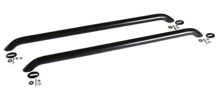 Go Rhino Bed Rails - 47 1/2in Long - w/o Base Plates - Black - Bull Strap