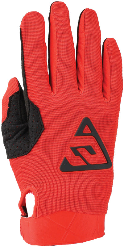Answer 25 Peak Gloves Black/Red - Large - Bull Strap