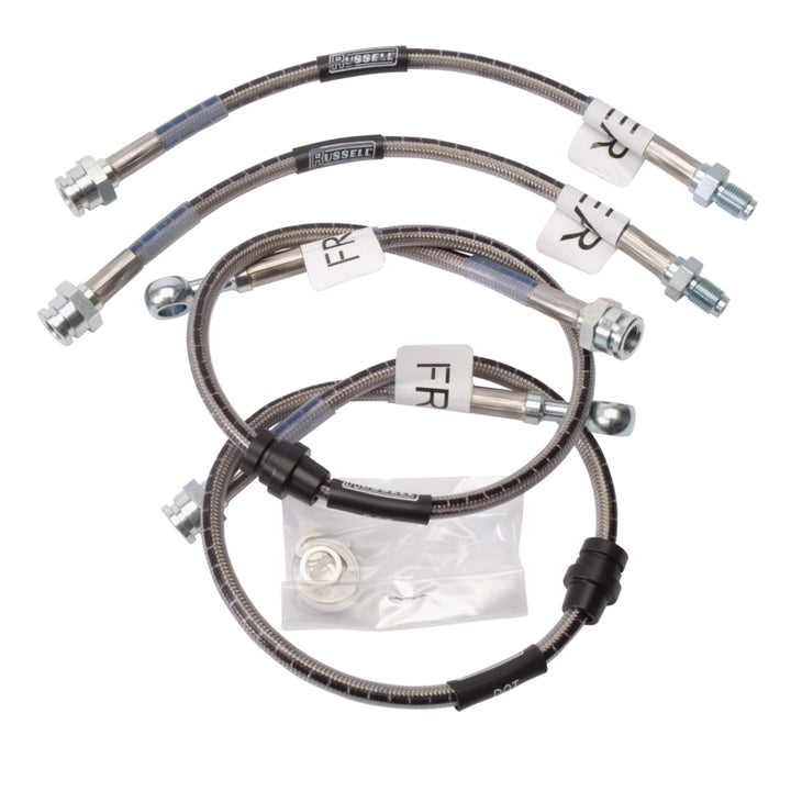 Russell Performance 95-99 Mitsubishi Eclipse 2WD & All Wheel Drive Brake Line Kit - Bull Strap