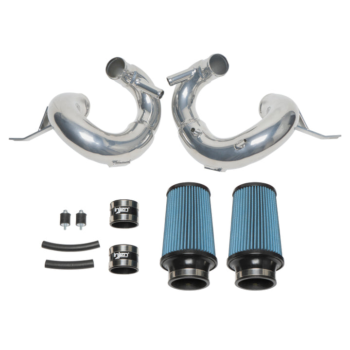 Injen 18-22 Kia Stinger 3.3L Twin Turbo Polished Short Ram Air Intake - Bull Strap