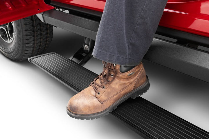 AMP Research 2022 Ford F-250/350/450 (250/350 Only Sync 4 Models) Crew Cab PowerStep XL - Black - Bull Strap