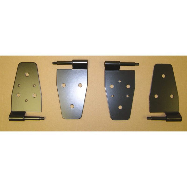 Rugged Ridge 87-06 Jeep Wrangler Black Door Hinge Kit - Bull Strap
