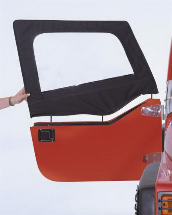 Rampage 1997-2002 Jeep Wrangler(TJ) Door Skins - Black Denim - Bull Strap