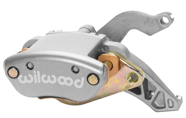 Wilwood Caliper-MC4 Mechanical-L/H - Silver No Logo 1.19in Piston .81in Disc - Bull Strap