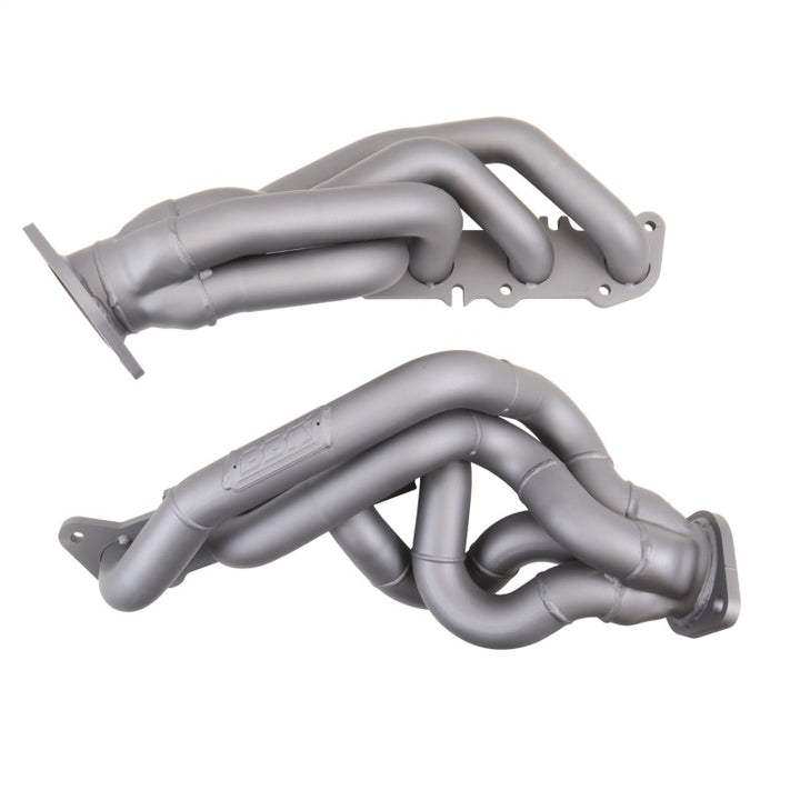 BBK 11-14 Mustang GT Shorty Tuned Length Exhaust Headers - 1-5/8 Titanium - Bull Strap