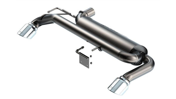 Borla 21-22 Ford Bronco 2.3L 4WD S-Type Axle Back Exhaust w/ Bright Chrome Tips - Bull Strap