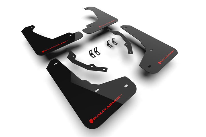 Rally Armor 24-25 Honda Prologue Black Mud Flap - Red Logo - Bull Strap