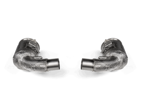 Akrapovic 20-21 Porsche 911 Turbo/Turbo S (992) Link Pipe Set w/Catalytic Converter (SS) - Bull Strap