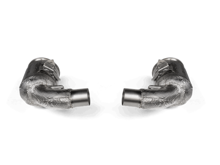 Akrapovic 20-21 Porsche 911 Turbo/Turbo S (992) Link Pipe Set w/Catalytic Converter (SS) - Bull Strap