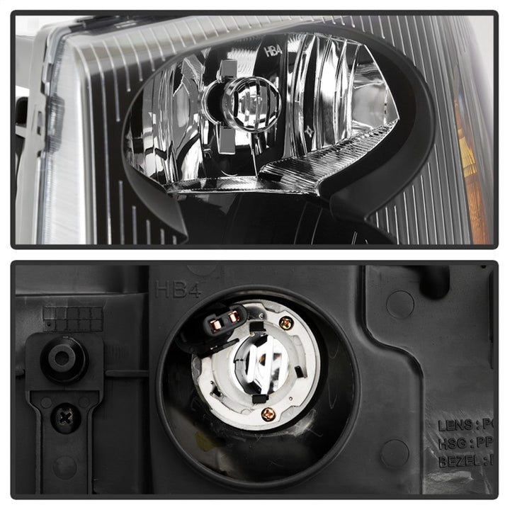 xTune 02-09 GMC Envoy OEM Style Headlights - Black (HD-JH-GEN02-AM-BK) - Bull Strap