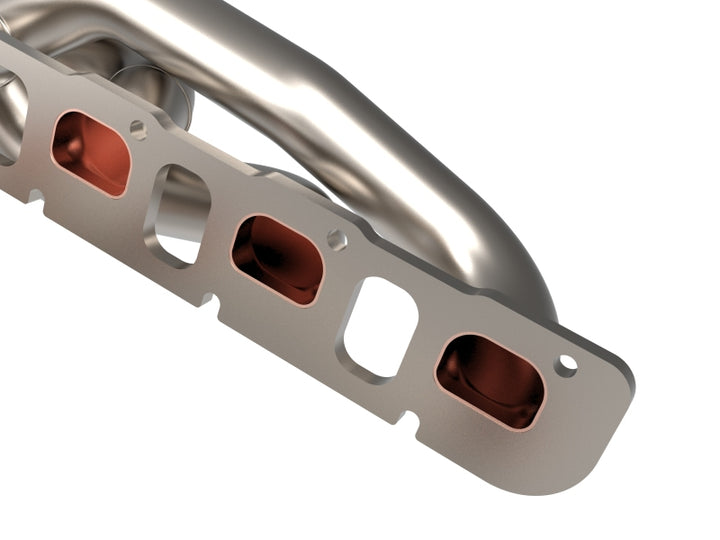 aFe Power Twisted Steel 304SS Shorty Header 2021 Ram 1500 TRX V8-6.2L - Bull Strap