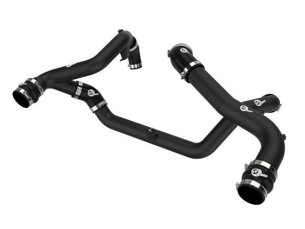 aFe 22-23 Ford Explorer BladeRunner Aluminum Hot and Cold Charge Pipe Kit - Blk - Bull Strap