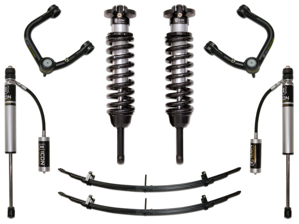 ICON 05-15 Toyota Tacoma 0-3.5in/2016+ Toyota Tacoma 0-2.75in Stg 3 Suspension System w/Tubular Uca - Bull Strap